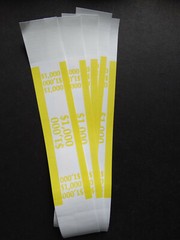 5 – Yellow $1,000 Cash Money Self-Sealing Straps Currency Bands