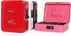Cash Box with Money Tray, Large Money Box with Combination Lock, 9.8 X 7.9 X 3.