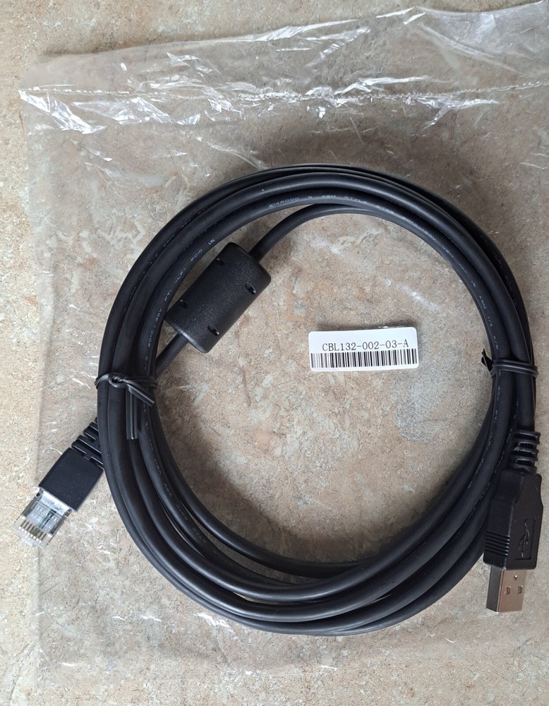 VeriFone 10&prime; USB to RJ45 8-pin Serial OTG Cable Host to MX 900 I/O Module M9XX