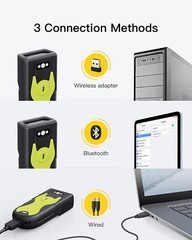 Bluetooth Scanner 2D Barcode Scanner 2.4Ghz USB Adapter Exclusive Shortcut