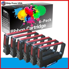 6 PK Epson ERC-30 ERC30 ERC 30/34/38 B/R Ribbon for M119B M119D M133A M188B M270