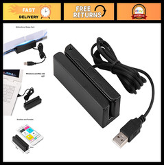 USB Magnetic Credit Card Reader 3 Tracks Mini Swipe MSR605 MSR606 Deftun