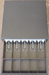 16&Prime; Cash Register Drawer 24V Black w/Steel Frame 5B/5C Till Insert POS w/1 Key