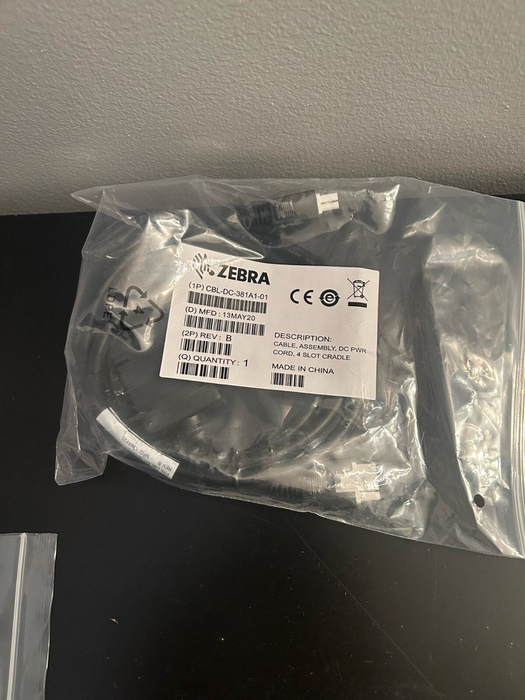 Zebra CBL-DC-381A1-01 | Cable, Assembly, DC Pwr Cord, 4 Slot Cradle