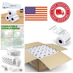 Quality Thermal Receipt Paper 50 Rolls 2 1/4 Inch by 85 Feet Bright Finish