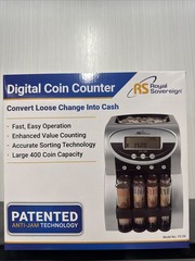 Royal Sovereign Electric USD Coin Counter/Sorter, 2 Rows, Anti-Jam (FS-2N)