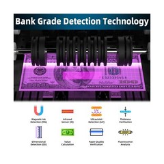 Money Counter Machine PONNOR with Value Bill Count, Dollar, Euro with UV/MG/I…