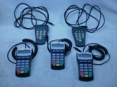 Lot of 9 Credit Card Terminal x3 VeriFone 1000SE/ Hypercom P1320 see description