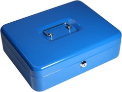 Decaller Metal Portable Key Lock 11.8&Prime; Cash Box 5 Compartment Tiered Money Tray