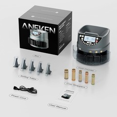 Aneken Coin Counter and Sorter with TFT Display – Accurate Sorting Machine