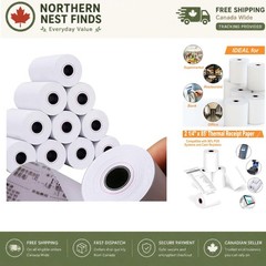 Biodegradable 2 1/4&Prime; x 85&prime; Thermal Receipt Paper for POS – 10 Rolls