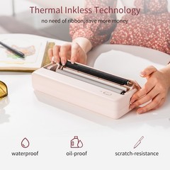 A4 Portable Paper Printer Wireless BT Connect Thermal Printing Mobile AQEB