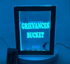 Personalized Tip Box Raffle Fund Raiser Donation Jar Engraved Light Changing LED