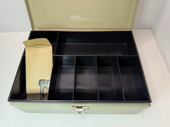 NEW Steel Cash Box w/ Lock & 2 Keys – Money Safe Coin Tray Organizer