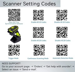 Alacrity Upgraded 2D Industrial Barcode Scanner with Wireless Charging Stand