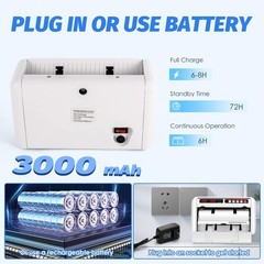 Battery Portable Bill Counter Machine UV MG Detection