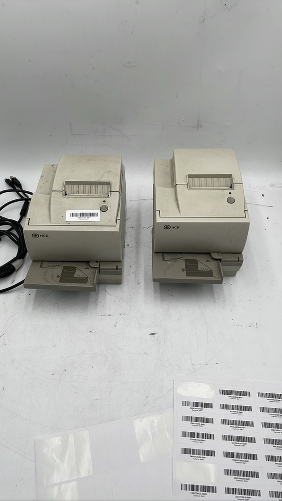 NCR RealPOS 7167 5011 9001 Thermal POS Receipt Printer FOR PARTS Lot of 2