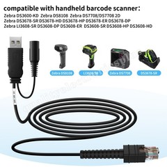 10PCS 3M USB Cord CBA-U42-S07PAR Compatible for Zebra DS3678 DS3678-DP LI3608