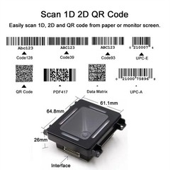 Embedded Barcode Scanner Module Auto-Scan Barcode Reader 1D/2D/QR Code3006