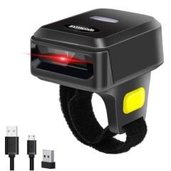 Symcode 2D Bluetooth Wireless QR Barcode Scanner Portable Ring Wearable Finger