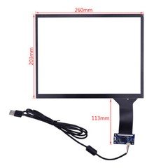 260*203mm 10 Point Touch + USB Controller 12.1 inch 4:3 Capacitive Touch Screen