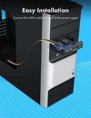 Concentrador USB C en el panel frontal, lector de tarjetas SD/microSD interno US