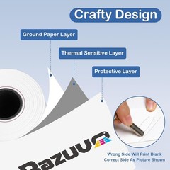 2 1/4&Prime; inch x 50&rsquo;ft Thermal Paper 50 Rolls, BPA Free Receipt Paper, 58mm Ther…