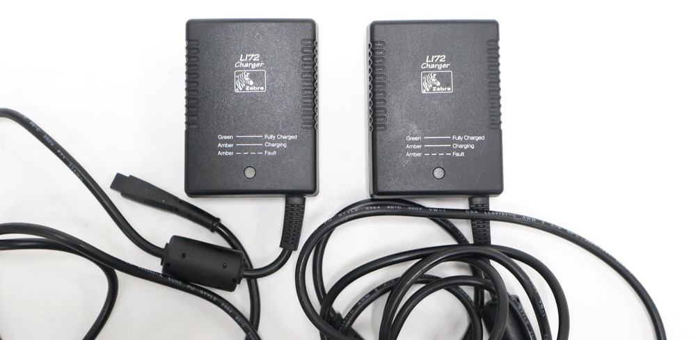 LOT OF 2 Zebra LI72 Charger – Attach Your Own – Working – Output: 8.4V ⎓ 1.5A DC