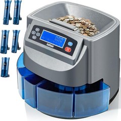 Coin Counter Machine Electric Coin Sorter Sort 270 Coins/Minute 500 Coins LCD