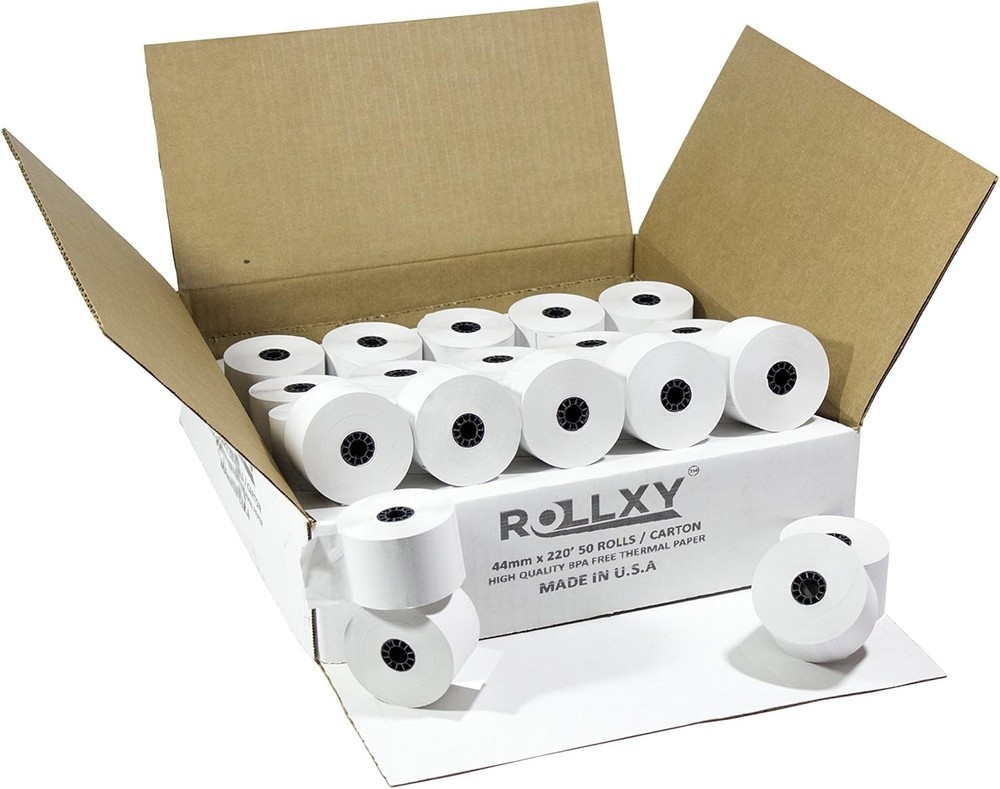 50 Rolls – 44mm x 220&prime; Thermal Paper (Sharp XE-A41S)