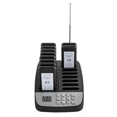 Wireless Restaurant Pager Guest Paging System 10 Beepers Queuing Calling Pagers