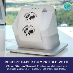 Thermal Receipt Printer Paper for Clover Station by Paper Planet | 20 Rolls |…