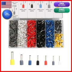 Fidioto 1900pcs Wire Ferrules Terminals Kit AWG 22-10 Terminal Connector