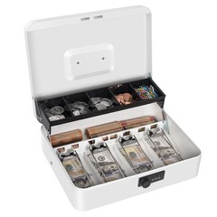 Metal Cash Box Large w/ Combination Lock – 11.8&Prime; Safe Money Register