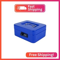 KYODOLED Cash Box with Combination Lock,Safe Metal Box for Money,Storage Lock Bo