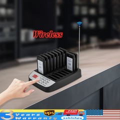 Restaurant Pager System Guest Queuing 10 Buzzer for Food Truck Clinic Club Cafe