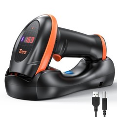 Tera Barcode Scanner Wireless with Cradle: 1D 2D QR Counting Screen, HW0008