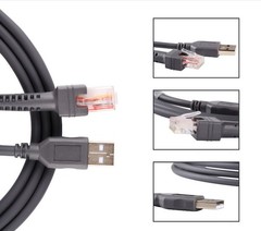 10-Pack USB Cable for Symbol/Zebra DS9308 Barcode Scanners, CBA-U01-S07ZAR