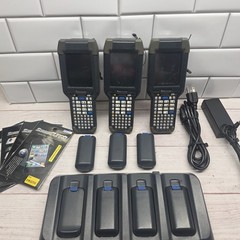 Intermec CK3X Lot Of 3 Units With 7 Batteries And Charging Dock