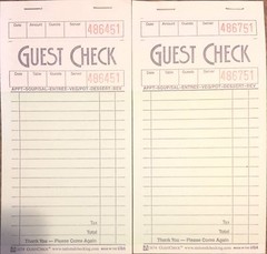 2 G3674 Guest Checks Book Waitress Pad 15 Line 50 Page Booklet Tear Off Top Stub