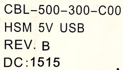 COILED CABLE HONEYWELL BARCODE SCANNER CBL-500-300-C00 5V REV B USB