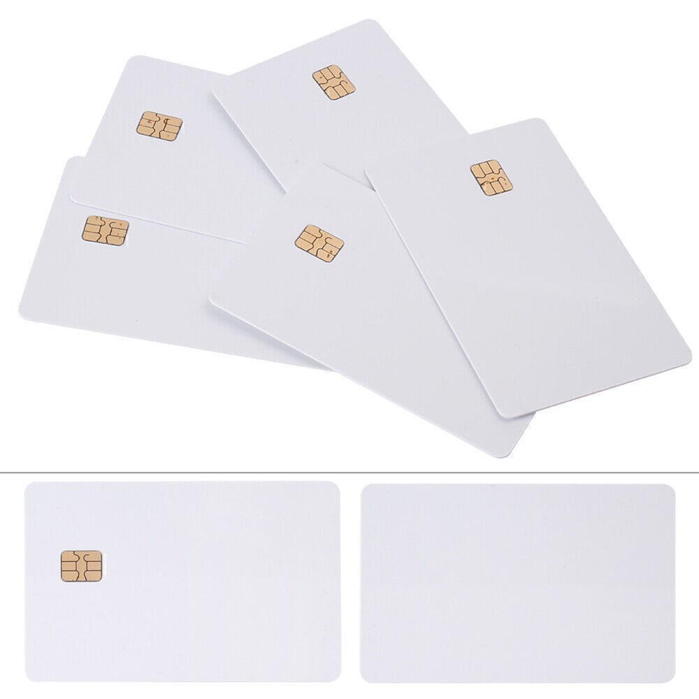 5x Chip Blank Smart Card Contact IC Card Safety White ISO PVC IC SLE4442