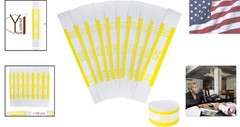 Self-Adhesive Currency Straps – Yellow Bill Wrappers, 7.5 x 1.15 Inches, 100pcs