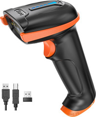 Barcode Scanner Wireless 1D Laser Cordless Barcode Reader with Battery Lev