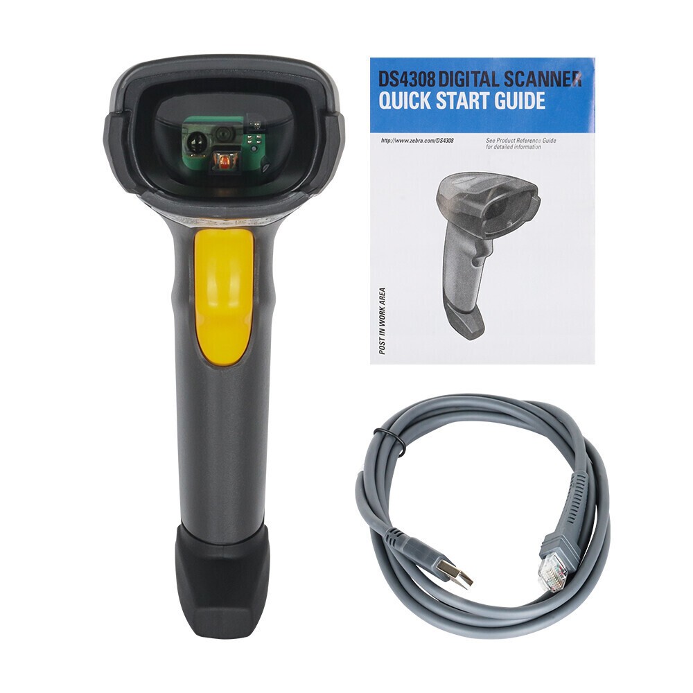 Symbol Zebra DS4308-XD00007VZAP 1D/2D Imager Handheld Barcode Scanner +USB Cable