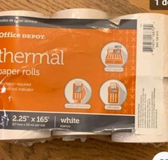 1 pack x 6 Office Depot Brand Thermal Paper Rolls 2-1/4&Prime; x 165&prime; White