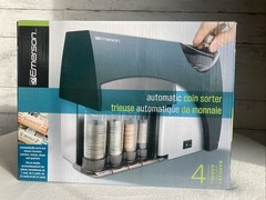 Emerson Automatic Coin Sorter 4 Barrel Plastic tubes – Used Works With Batteries