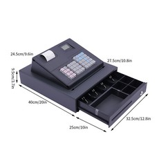 Electronic Cash Register POS System Cash Register 38 Keys 8 Digits w Cash Drawer