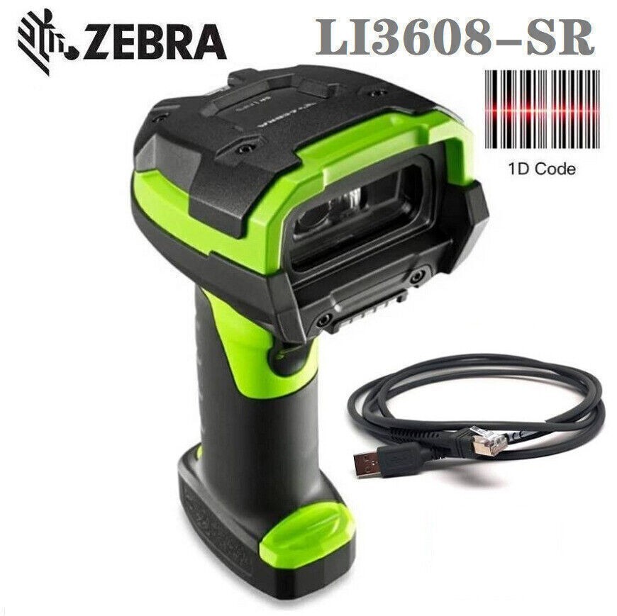 Zebra LI3608-SR00003VZCN Standard Range 1D Handheld Barcode Scanner w USB Cable