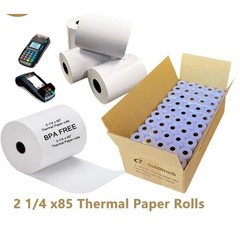 10 Rolls 2-1/4&Prime; x 85&prime; Thermal Credit Card Cash Register POS Receipt Paper